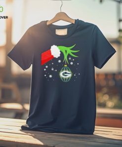 Funny Hand Grinch Christmas Ornament Green Bay Packers 2023 T Shirt