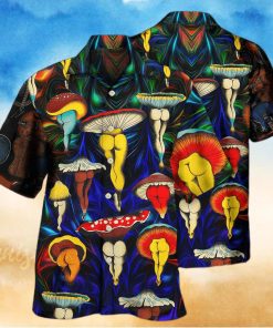 Funny Hippie Mushroom Hawaiian Shirt Gift For Beach Vacation