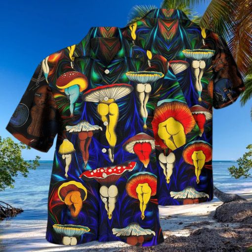 Funny Hippie Mushroom Hawaiian Shirt Gift For Beach Vacation