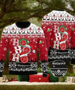 Funny Hohoho Budweiser Beer 3d All Over Printed Ugly Christmas Sweater