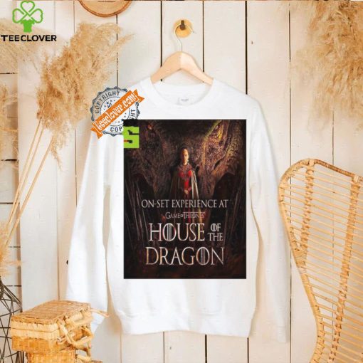 Funny House of the dragon season 2 rhaenyra targaryen and vermithor on set experience at game of thrones home decor poster hoodie, sweater, longsleeve, shirt v-neck, t-shirt