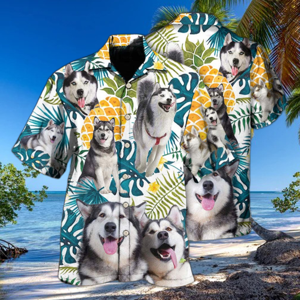 Funny Husky Tropical Leaf Hawaiian Shirt Beach Gift For Dog Lovers Funny Husky Tropical Leaf Hawaiian Shirt Beach Gift For Dog Lovers