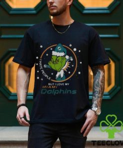 Funny I Hate People But I Love My Miami Dolphins Grinch Shirt
