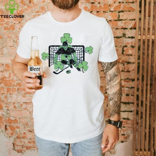 Funny Ice Hockey Shamrock Happy St Patricks Day Cool Gift T Shirt