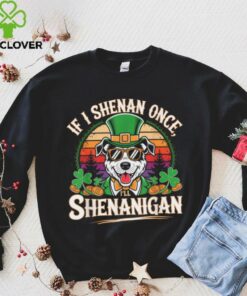 Funny If I Shenan Once I’ll Shenanigan Dog St Patricks T Shirt