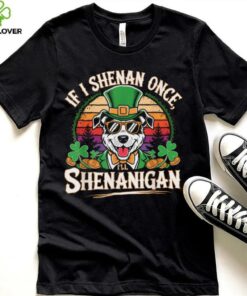 Funny If I Shenan Once I'll Shenanigan Dog St Patricks T Shirt