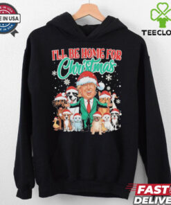 Funny I’ll Be Home For Christmas Santa Funny Trump Xmas Pajamas T Shirt