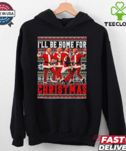 Funny I’ll Be Home For Christmas Santa Trump Ugly Christmas 2024 shirt