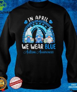 Funny In April We Wear Blue For Autism Rainbow Trendy Gnomes T Shirt 2 Funny In April We Wear Blue For Autism Rainbow Trendy Gnomes T Shirt