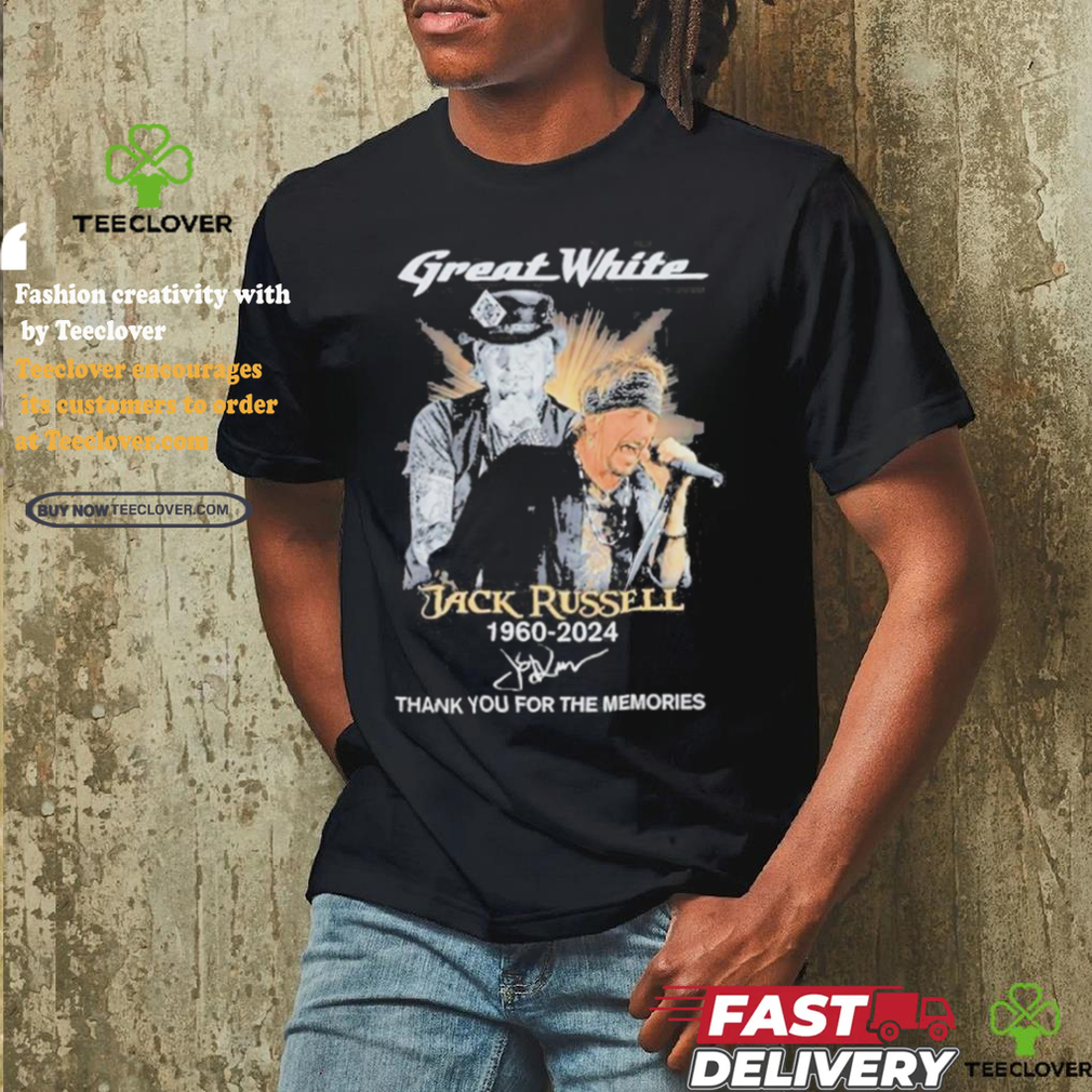 Funny Jack Russell Great White 1960 2024 Thank You For The Memories Signature T shirt Funny Jack Russell Great White 1960 2024 Thank You For The Memories Signature T shirt
