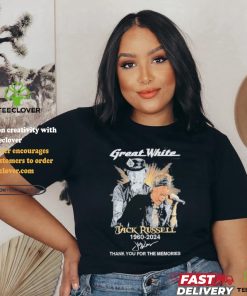 Funny Jack Russell Great White 1960 2024 Thank You For The Memories Signature T shirt