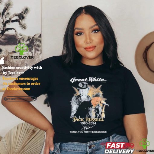 Funny Jack Russell Great White 1960 2024 Thank You For The Memories Signature T shirt