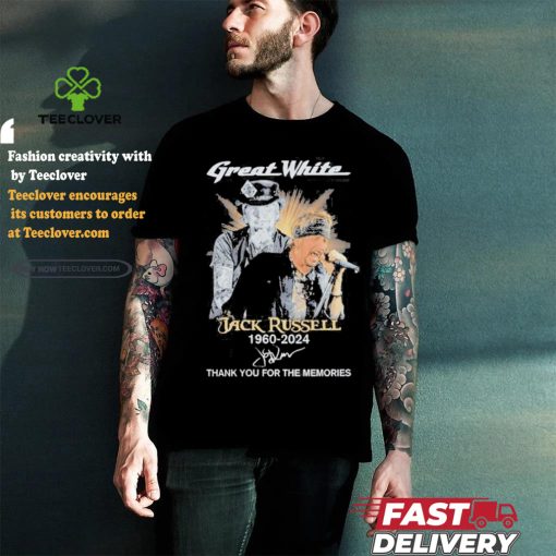 Funny Jack Russell Great White 1960 2024 Thank You For The Memories Signature T shirt