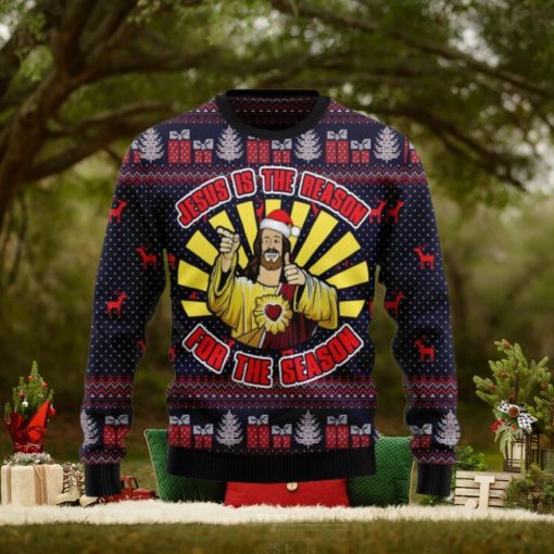 Funny Jesus Is The Reason For The Season Ugly Christmas Sweater For Men And Women