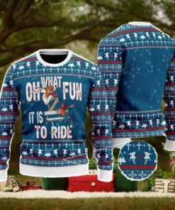 Funny Jesus Ride Skateboarding With Satan Christmas Unisex Ugly Sweater