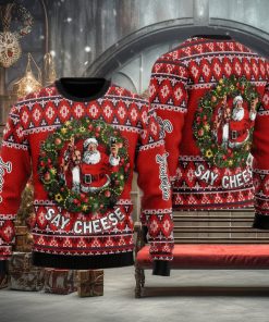 Funny Jesus and Santa Merry Ugly Christmas Sweater Gift For Men Women
