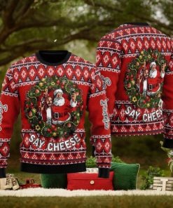 Funny Jesus and Santa Merry Ugly Christmas Sweater Gift For Men Women