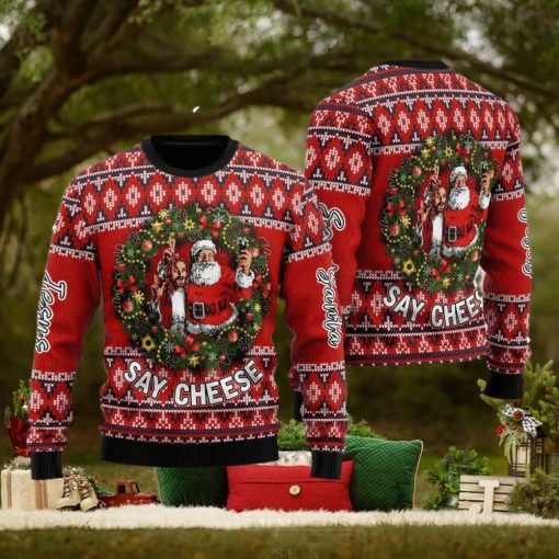 Funny Jesus and Santa Merry Ugly Christmas Sweater Gift For Men Women