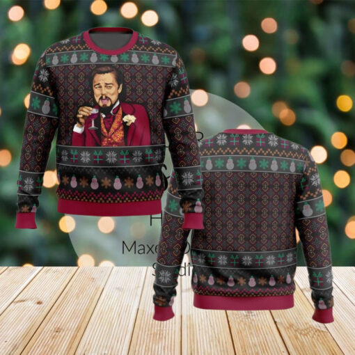 Funny Leo Ugly Christmas 3D Sweater, Man Drinking Wine Xmas Sweatshirt, Christmas Party 2024 Shirt, Christmas Movie Tee, Gifts For Fan
