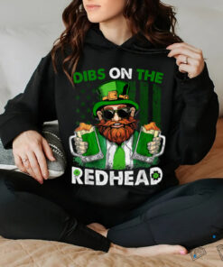 Funny Leprechaun Dibs On The Redhead St Patricks Day Mens T Shirt