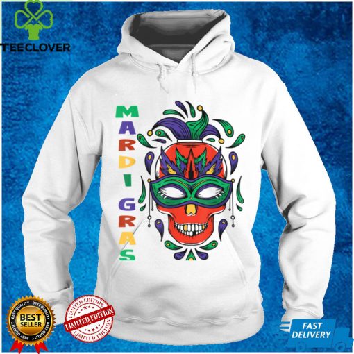 Funny Mardi Gras Skull Carnival Costume T Shirt