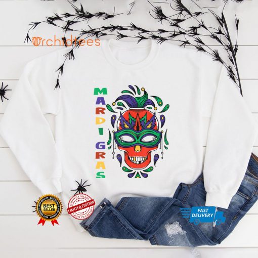 Funny Mardi Gras Skull Carnival Costume T Shirt