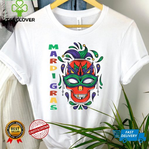 Funny Mardi Gras Skull Carnival Costume T Shirt