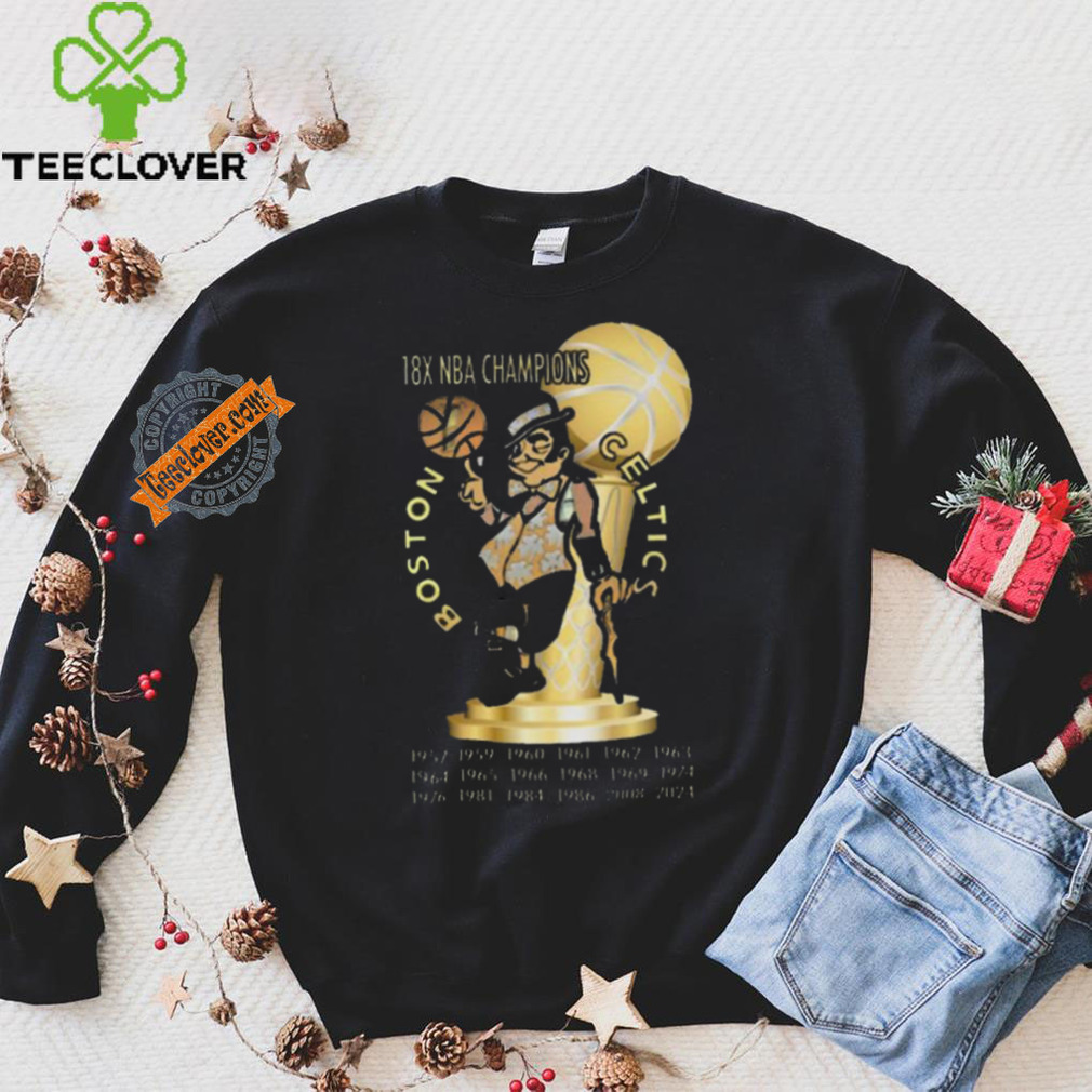Funny Mascots 18x nba champions boston celtics shirt Funny Mascots 18x nba champions boston celtics shirt