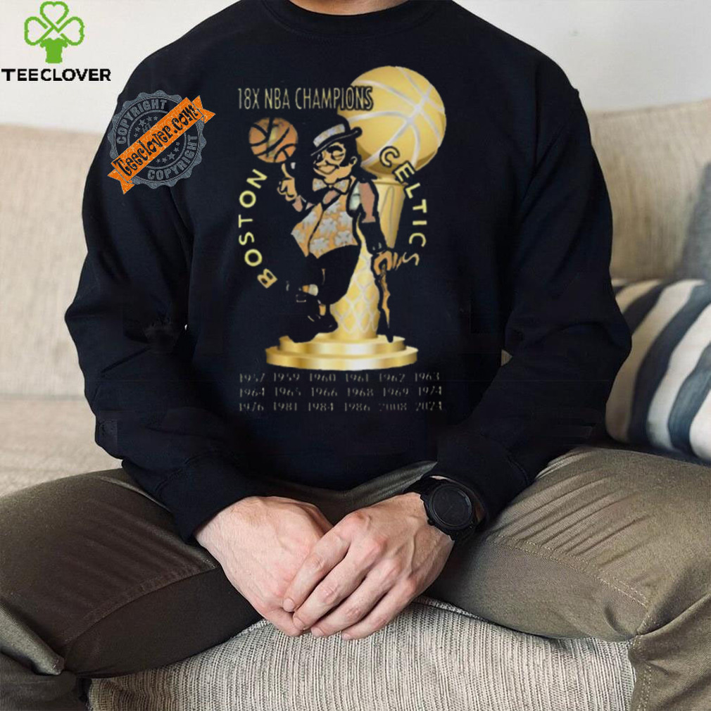 Funny Mascots 18x nba champions boston celtics shirt Funny Mascots 18x nba champions boston celtics shirt