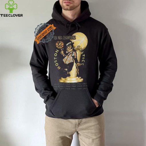 Funny Mascots 18x nba champions boston celtics shirt