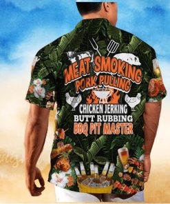 Funny Meat Smoking Pork Pulling Chicken Jerking Butt Rubbing BBQ Pit Master Hawaiian Shirt