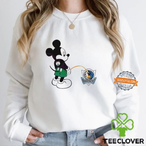 Funny Mickey Boston Celtics Piss On Dallas Mavericks Shirt