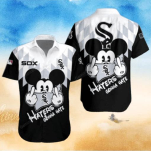 Funny Mickey Haters Gonna Hate White Sox Hawaiian Shirt