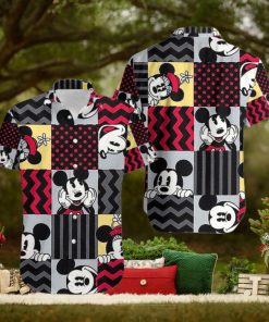 Funny Mickey Mouse Black And Red Hawaiian Shirt Style