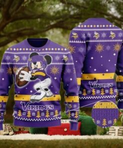 Funny Mickey Mouse Minnesota Vikings Disney Ugly Christmas Sweater