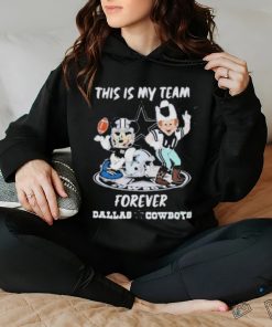 Funny Mickey mouse and mascot this is my team forever Dallas Cowboys 2024 shirt