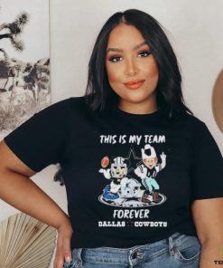 Funny Mickey mouse and mascot this is my team forever Dallas Cowboys 2024 shirt