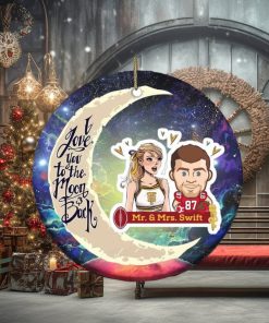 Funny Mr And Mrs Swift Travis Kelce And Taylor Swift Christmas 2023 Holiday Tree Decorations Ornament