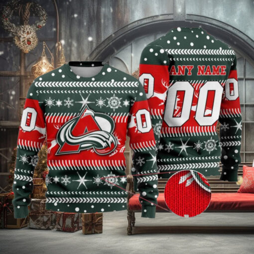 Funny NHL Colorado Avalanche Sweater for Xmas Gift and Holiday Festive Apparel