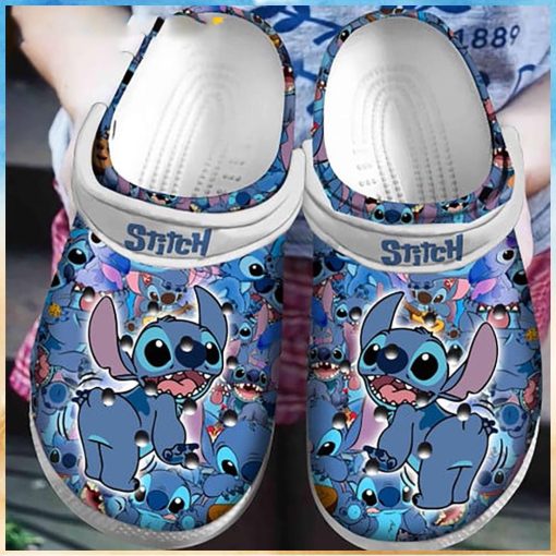 Funny Naughty Stitch Crocs Clog Shoes