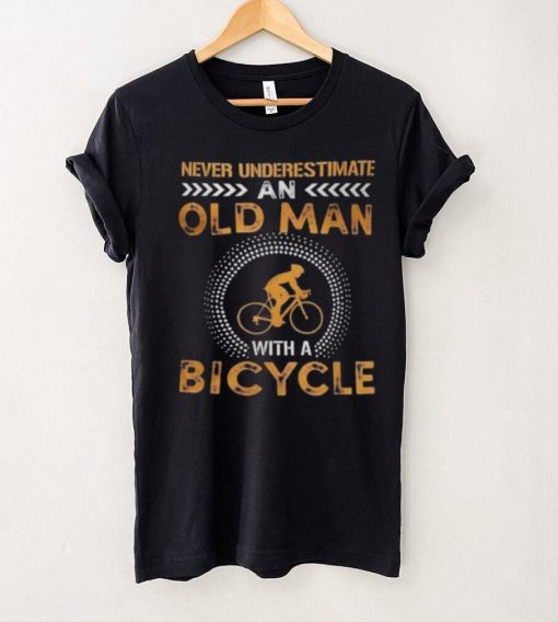 Funny Never Underestimate Old Man With Bicycle Gift Shirts