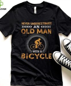 Funny Never Underestimate Old Man With Bicycle Gift Shirts