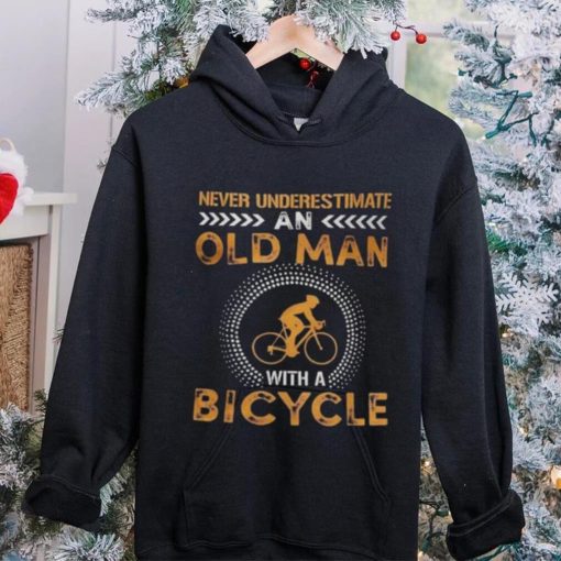 Funny Never Underestimate Old Man With Bicycle Gift Shirts