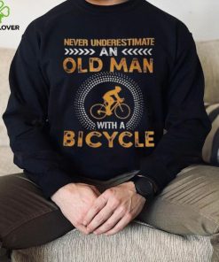 Funny Never Underestimate Old Man With Bicycle Gift Shirts