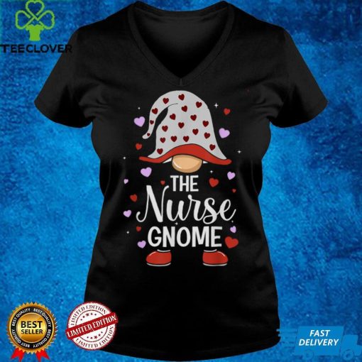 Funny Nurse Gnome Valentines day Cool Nurse lover T Shirt tee