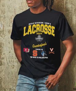 Funny Official 2024 NCAA Division I Men’s Lacrosse Quarterfinals Towson The Road To Philadelphia Shirt