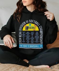 Funny Official NCAA Division III Softball Championship 2024 The Road To Marshall, TX Shirt