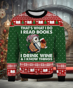 Funny Owl That’s What I Do I Read Books Ugly Sweater