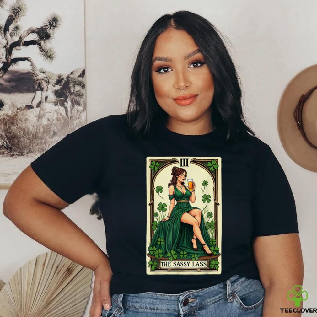 Funny Patrick's Day The Sassy Lass Tarot Card Unisex T Shirt Funny Patrick's Day The Sassy Lass Tarot Card Unisex T Shirt