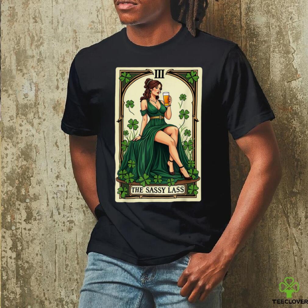 Funny Patrick's Day The Sassy Lass Tarot Card Unisex T Shirt Funny Patrick's Day The Sassy Lass Tarot Card Unisex T Shirt